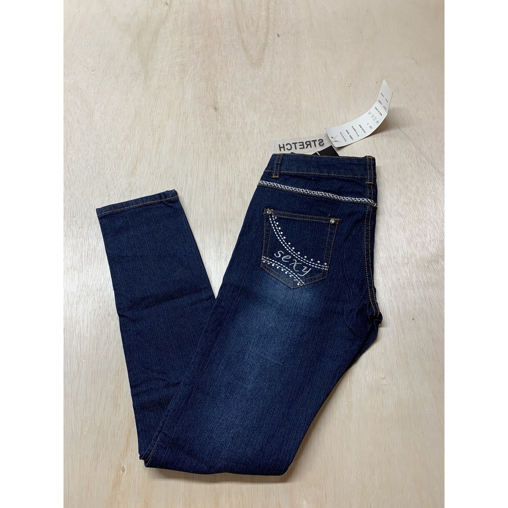 Glory Womens Mid Rise Blue Denim Skinny Jeans Size 3 Approx 27x29.5 - Picture 3 of 9